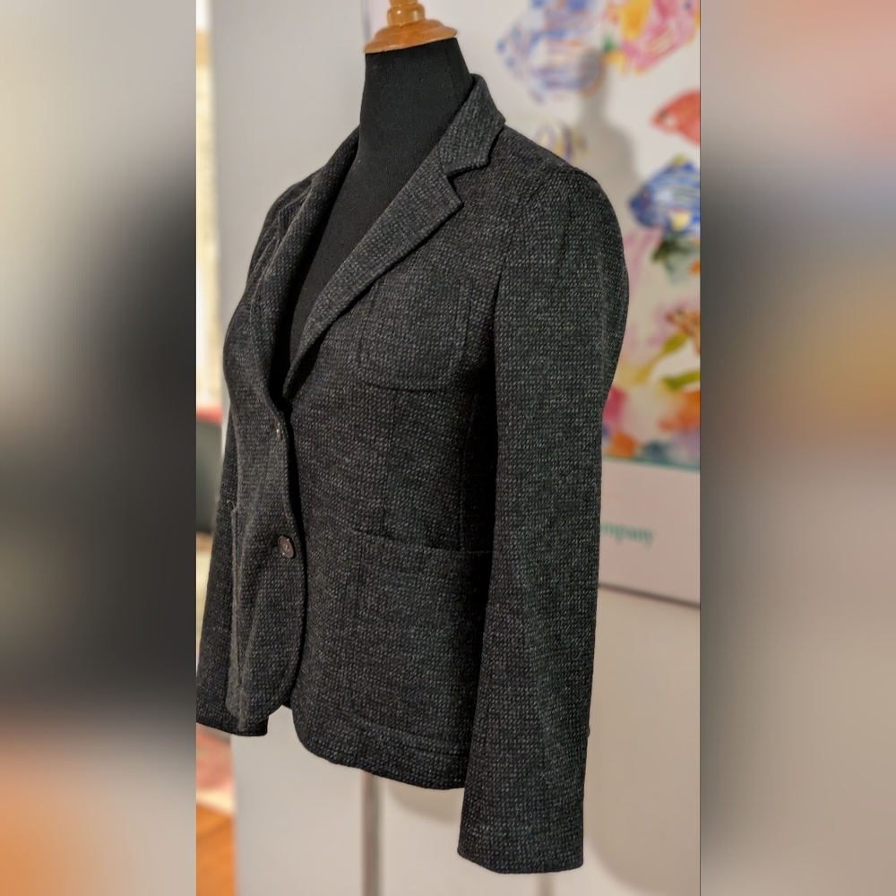 Soft Black Wool Blazer Medium - image 3